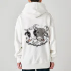 イラスト MONYAAT の牛のギュウギュウB Heavyweight Zip Hoodie