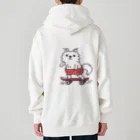 イラスト MONYAAT の赤ぱんポメラのスケボー Heavyweight Zip Hoodie