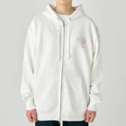 栗坊屋のピンクのピグミーシーホース Heavyweight Zip Hoodie