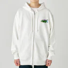 motchie's Shopのグリーンネオンくん Heavyweight Zip Hoodie