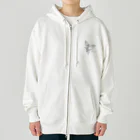 t-shirts-cafeのフォントイラストレーション『hummingbird（ハミングバード・ハチドリ）』 Heavyweight Zip Hoodie