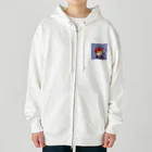 satomatoのイラストのギターを弾くトマトくん Heavyweight Zip Hoodie