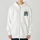 Satochuのオリエンタルショートヘア Heavyweight Zip Hoodie