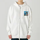 ピヨっこのサングラス犬　【銀次郎】 Heavyweight Zip Hoodie