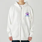 NIKUKYU LOVERのLOVE NIKUKYU -肉球好きさん専用 ブルーピンクバルーン - Heavyweight Zip Hoodie