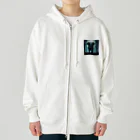 yuuchan22のホラー風ゾウ Heavyweight Zip Hoodie