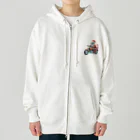 yu_uyふろんてぃあのハーレー好きなサンタ Heavyweight Zip Hoodie