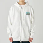 森図鑑の[森図鑑] 仲間に入れて（背景水色） Heavyweight Zip Hoodie