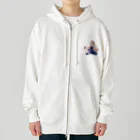 かわいい女の子とシュールな絵のアリスマーガレットちゃん Heavyweight Zip Hoodie