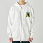 Ookaneのドット絵のサイ Heavyweight Zip Hoodie