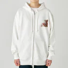 星パンダショップのはなとくま　～flower and bear～ Heavyweight Zip Hoodie