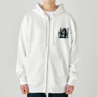 AI美女書架のAI美女子高生　アサミ Heavyweight Zip Hoodie