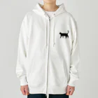 Teatime ティータイムの黒猫は見ていた　ねこ Heavyweight Zip Hoodie