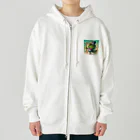 カエルグッズのステッキカエル4 Heavyweight Zip Hoodie