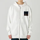 araiguma_shopの星を眺めているアライグマ Heavyweight Zip Hoodie