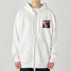 AQUAMETAVERSEのサングラスをかけた、かわいい犬 Marsa 106 Heavyweight Zip Hoodie