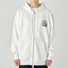 うさぎやの花に囲まれたうさぎ2 Heavyweight Zip Hoodie