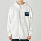 mori_393988のジオメトリックなスーパーヒーローシンボル Heavyweight Zip Hoodie