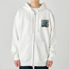 R-mayの鮮やかなマーブル Heavyweight Zip Hoodie