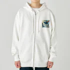 mimin's ショップの空飛ぶくじら Heavyweight Zip Hoodie