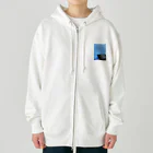 mirinconixの俳句/古池や 蛙飛び込む 水の音 Heavyweight Zip Hoodie