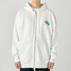 KILIKOStudiosの琉球ガラス　青 Heavyweight Zip Hoodie