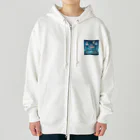 キャラクターズのキラキラ夜景飛行くん Heavyweight Zip Hoodie