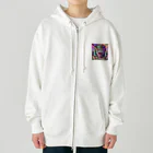 funny-itemsの一攫千金猫 Heavyweight Zip Hoodie