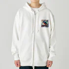 終わらない夢🌈のステンドグラスの様なカワセミ✨ Heavyweight Zip Hoodie