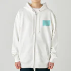 LalaHangeulのかなだらまばさ　~伝統ハングル~ 水色 Heavyweight Zip Hoodie