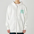 鳴くよメジロのネオンブルー餃子 Heavyweight Zip Hoodie