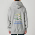 ワニ部（crocodile club)の蝶とワニさん Heavyweight Zip Hoodie