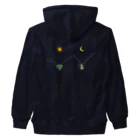 L_arctoaのカマキリの昼と夜の複眼（絵文字、背景透過ver） Heavyweight Zip Hoodie