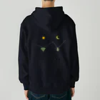 L_arctoaのカマキリの昼と夜の複眼（絵文字、背景透過ver） Heavyweight Zip Hoodie