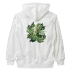 Wonder Bird Forestの藤の葉陰 Heavyweight Zip Hoodie