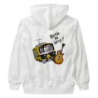 Train Kids! SOUVENIR SHOPの黄色い電車 「 音楽大好き ! 」 Heavyweight Zip Hoodie