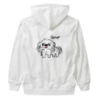 CHOSANAの笑うペキニーズ(白) Heavyweight Zip Hoodie