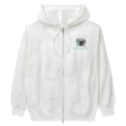 Teal Blue CoffeeのBest of Cafe music Heavyweight Zip Hoodie