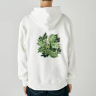 Wonder Bird Forestの藤の葉陰 Heavyweight Zip Hoodie