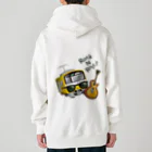 Train Kids! SOUVENIR SHOPの黄色い電車 「 音楽大好き ! 」 Heavyweight Zip Hoodie