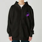 FAN-TANのBat Moon(パープル) Heavyweight Zip Hoodie