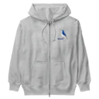 エダマメトイチ雑貨店のI love blue birds 7 コルリ Heavyweight Zip Hoodie