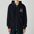 ニューラグーン新潟カーリングクラブのアイラブカーリング Heavyweight Zip Hoodie