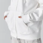 kokoのねこ猫NEKO03洋服(白ブチ) ヘビーウェイトジップパーカー