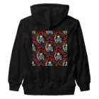 Ａ’ｚｗｏｒｋＳのFallen Angel of SKULL SEAMLESS PATTERN Heavyweight Zip Hoodie