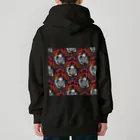 Ａ’ｚｗｏｒｋＳのFallen Angel of SKULL SEAMLESS PATTERN Heavyweight Zip Hoodie