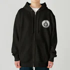 Ａ’ｚｗｏｒｋＳの熨斗輪に髑髏 白（オリジナル家紋シリーズ） Heavyweight Zip Hoodie