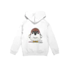 キッズサイズ　わんぱくぽめる堂のバックプリント*キッズサイズ　スズメがちゅんA*ちゅん Hoodie:back