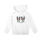 キッズサイズ　わんぱくぽめる堂のキッズサイズ  TWIN PANDAS 一緒のスイカ Hoodie