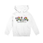 ピンキーハウスの虹色の花と猫（Kids）フチなし Hoodie